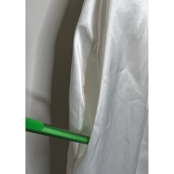 NWT VTG 80s Cabernet White Satin Lace Robe Wedding Honeymoon Peignoir Size M - Picture 7 of 14